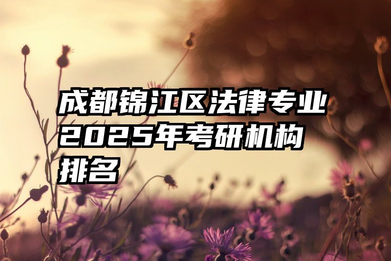 成都锦江区法律专业2025年考研机构排名