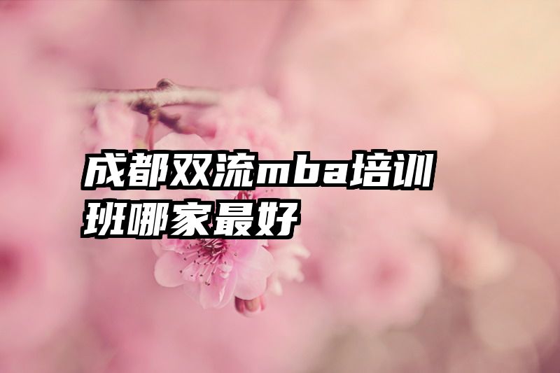 成都双流mba培训班哪家最好