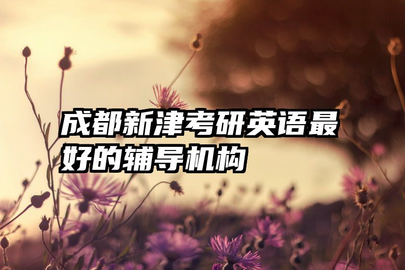 成都新津考研英语最好的辅导机构