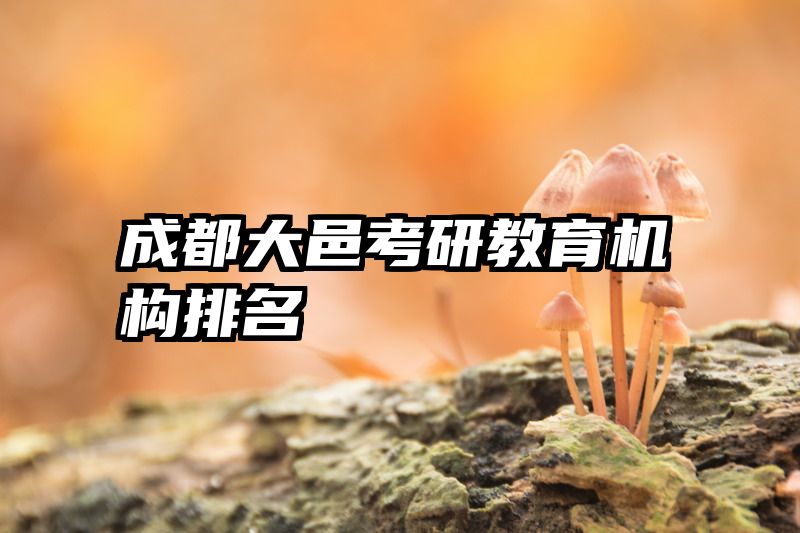 成都大邑考研教育机构排名
