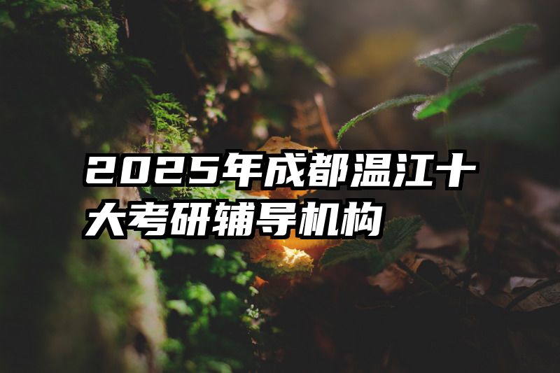 2025年成都温江十大考研辅导机构