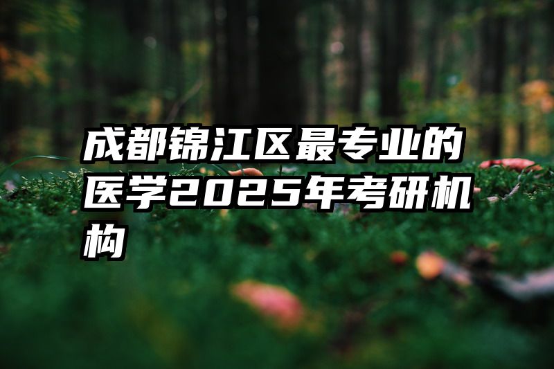 成都锦江区最专业的医学2025年考研机构