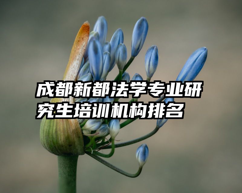 成都新都法学专业研究生培训机构排名