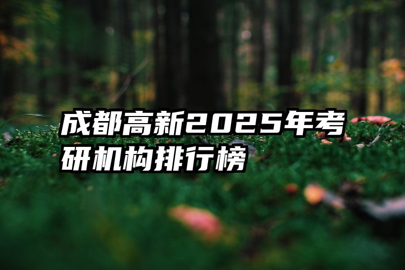 成都高新2025年考研机构排行榜