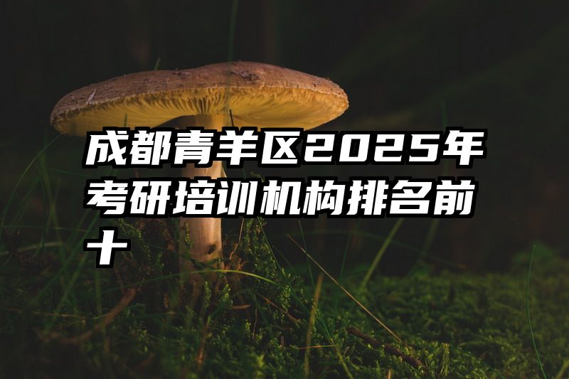 成都青羊区2025年考研培训机构排名前十