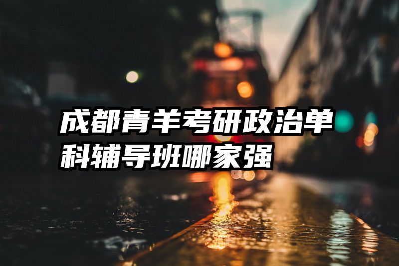 成都青羊考研政治单科辅导班哪家强