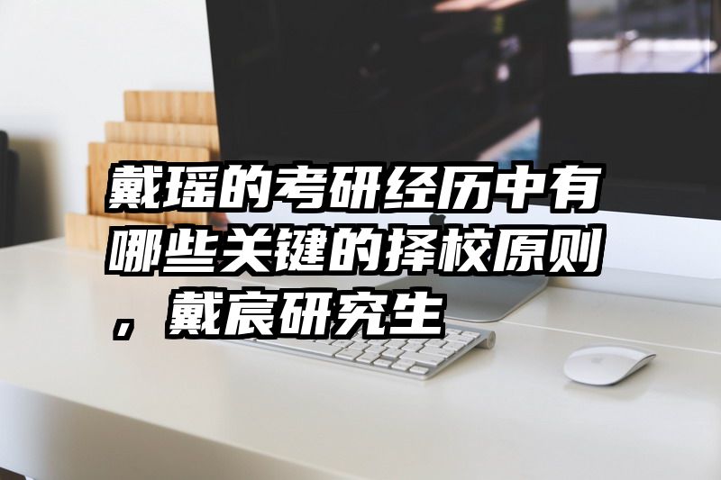 戴瑶的考研经历中有哪些关键的择校原则，戴宸研究生