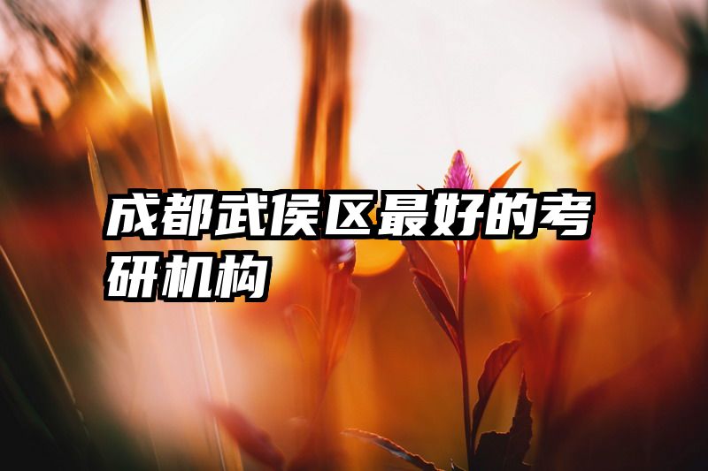 成都武侯区最好的考研机构