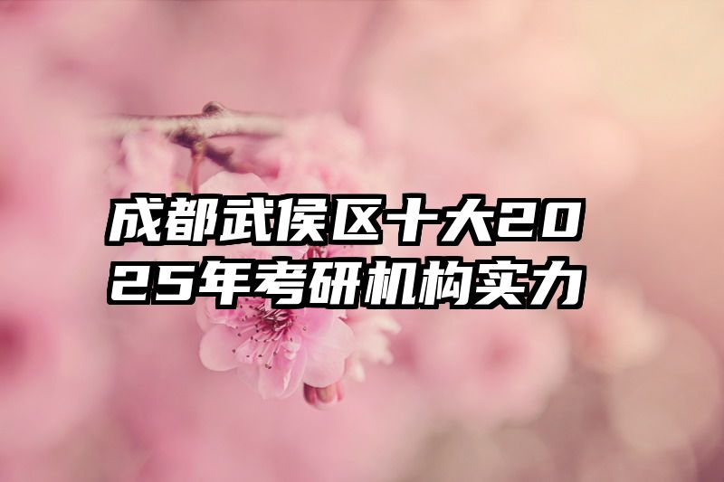 成都武侯区十大2025年考研机构实力