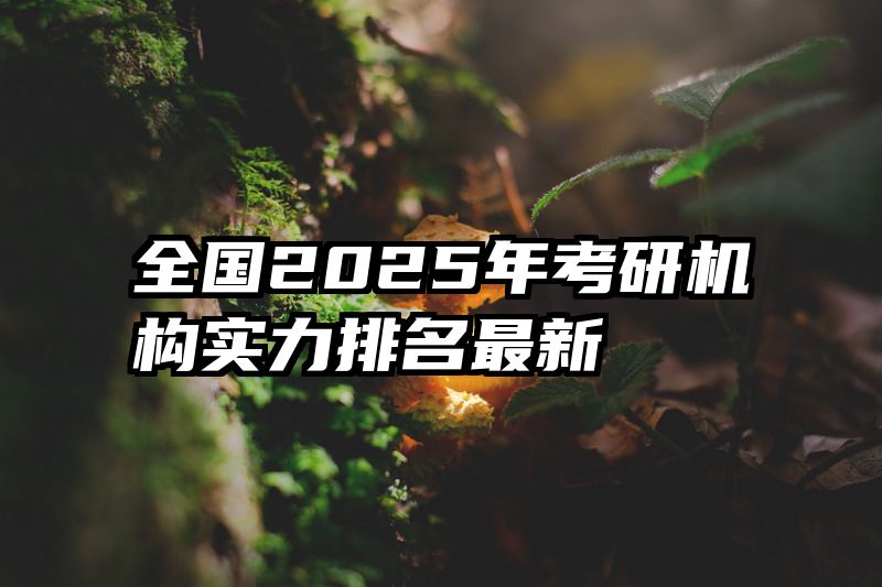 全国2025年考研机构实力排名最新