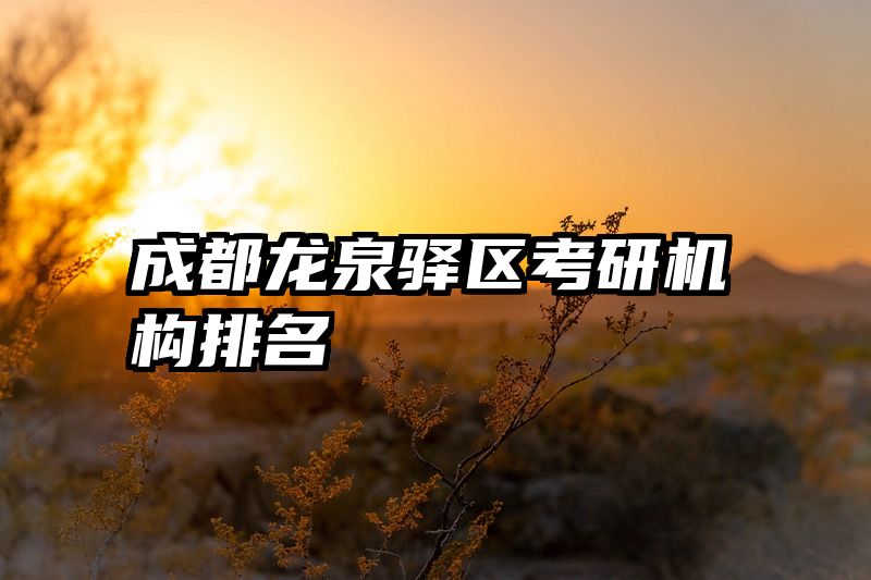 成都龙泉驿区考研机构排名
