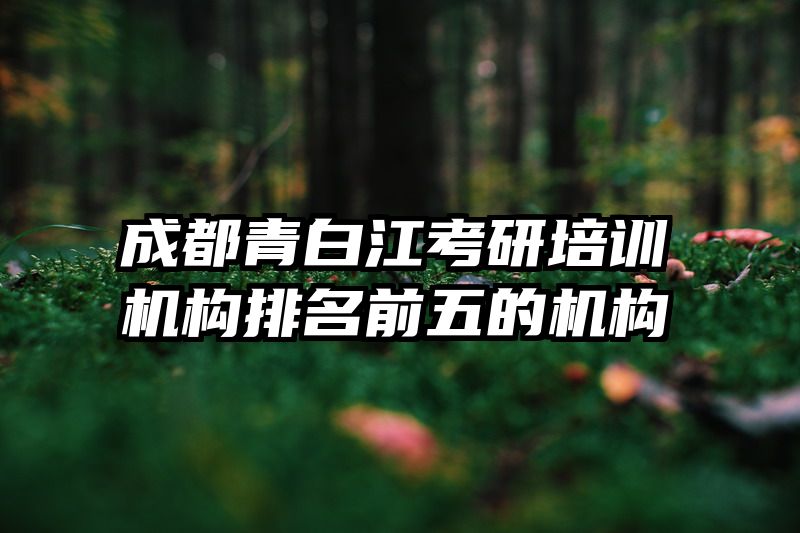 成都青白江考研培训机构排名前五的机构
