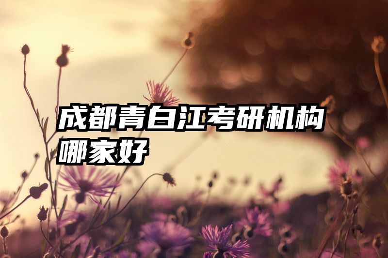 成都青白江考研机构哪家好