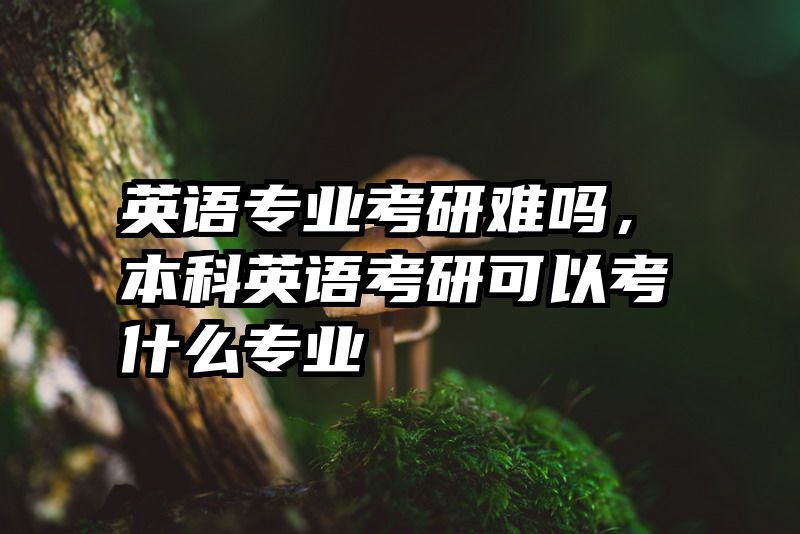 英语专业考研难吗，本科英语考研可以考什么专业