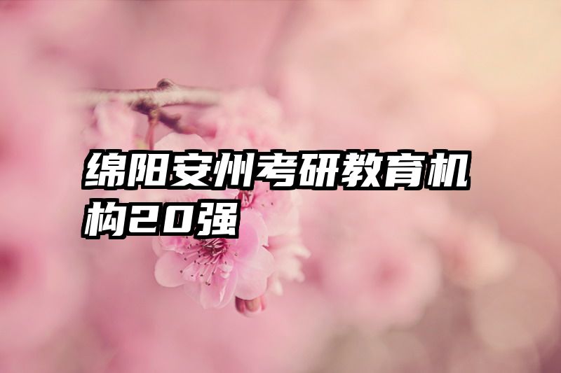 绵阳安州考研教育机构20强
