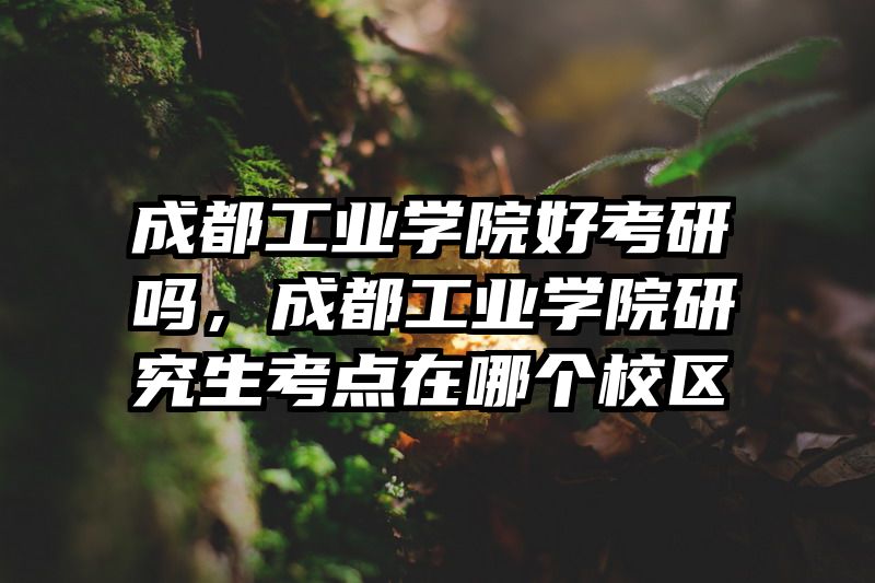 成都工业学院好考研吗，成都工业学院研究生考点在哪个校区