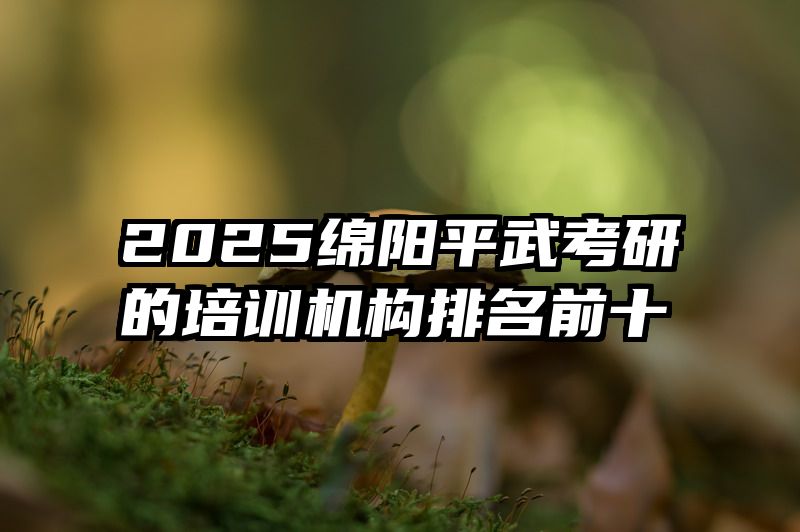 2025绵阳平武考研的培训机构排名前十