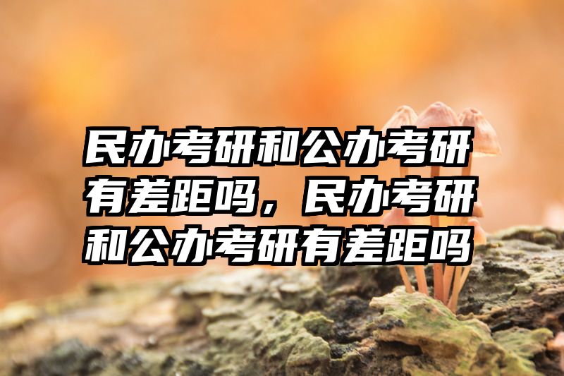 民办考研和公办考研有差距吗，民办考研和公办考研有差距吗