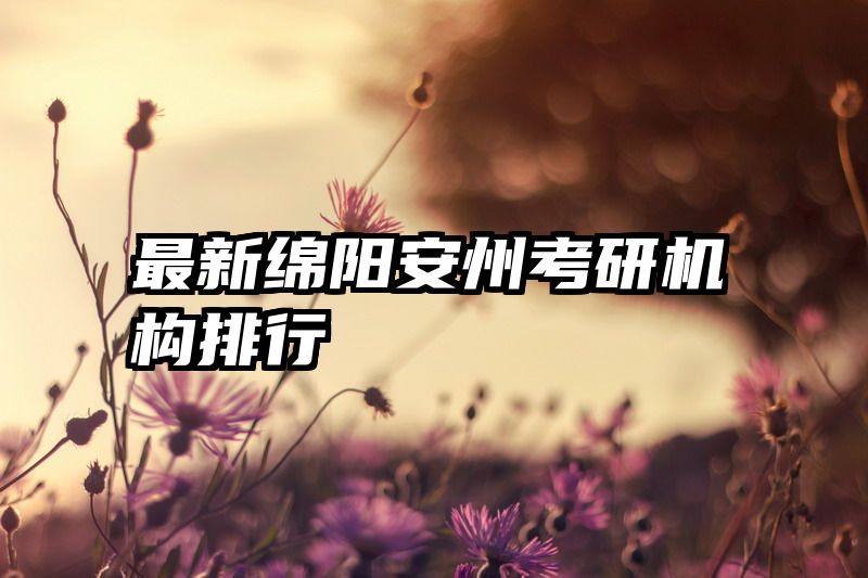 最新绵阳安州考研机构排行