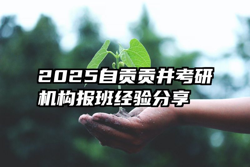 2025自贡贡井考研机构报班经验分享