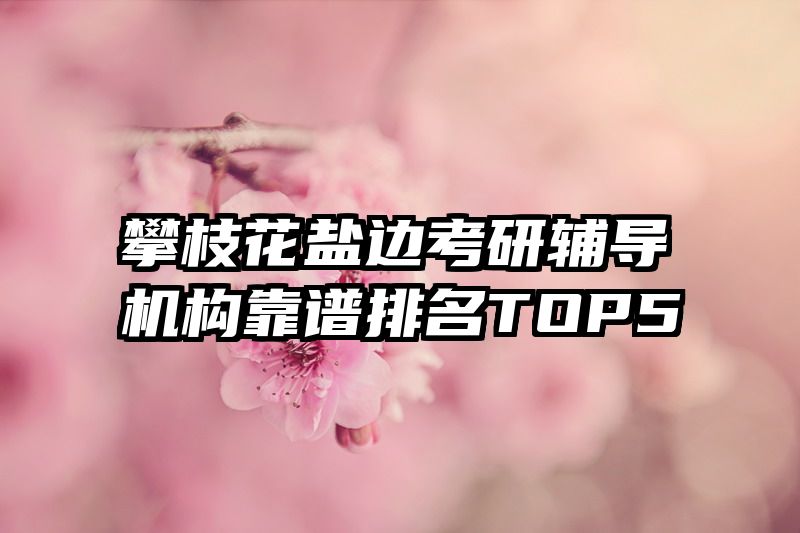 攀枝花盐边考研辅导机构靠谱排名TOP5