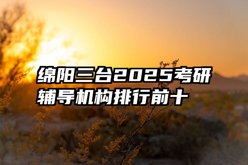 绵阳三台2025考研辅导机构排行前十