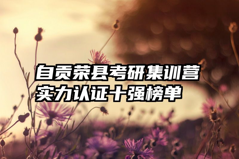 自贡荣县考研集训营实力认证十强榜单