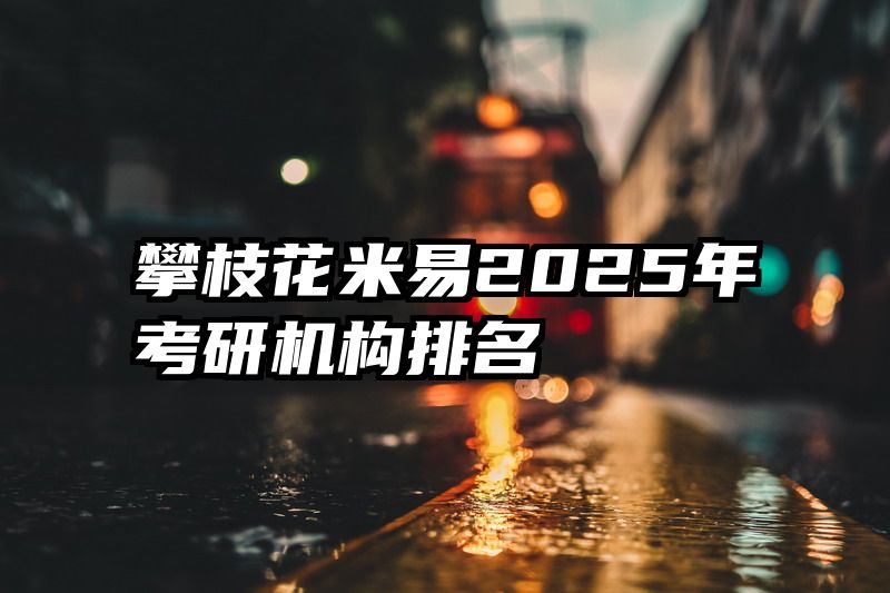 攀枝花米易2025年考研机构排名