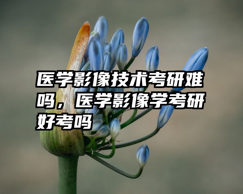 医学影像技术考研难吗，医学影像学考研好考吗