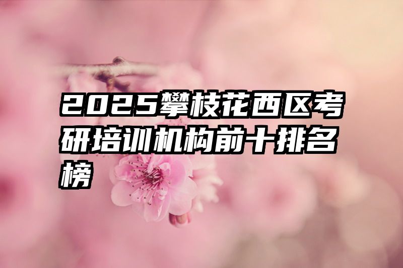 2025攀枝花西区考研培训机构前十排名榜