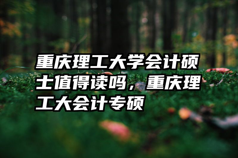 重庆理工大学会计硕士值得读吗，重庆理工大会计专硕
