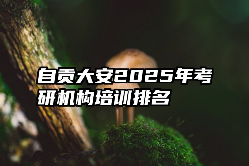 自贡大安2025年考研机构培训排名