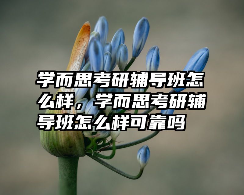 学而思考研辅导班怎么样，学而思考研辅导班怎么样可靠吗