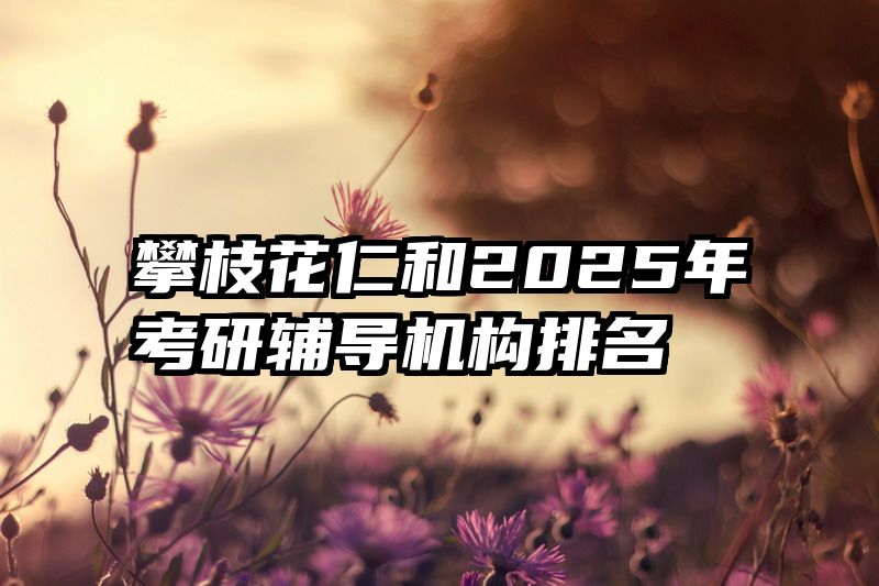 攀枝花仁和2025年考研辅导机构排名