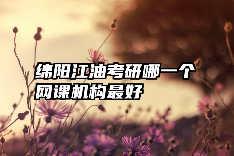 绵阳江油考研哪一个网课机构最好
