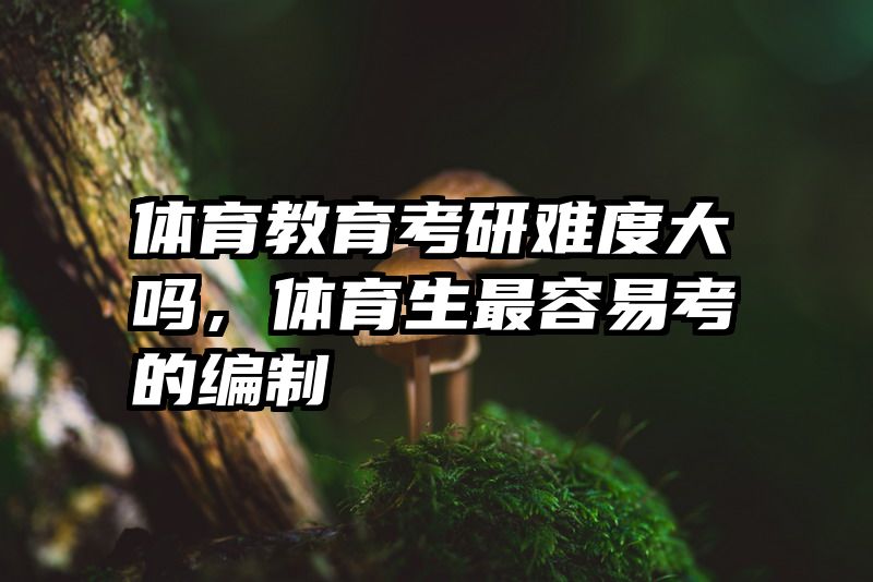 体育教育考研难度大吗，体育生最容易考的编制