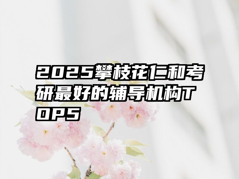 2025攀枝花仁和考研最好的辅导机构TOP5