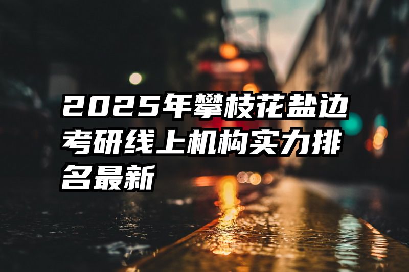 2025年攀枝花盐边考研线上机构实力排名最新