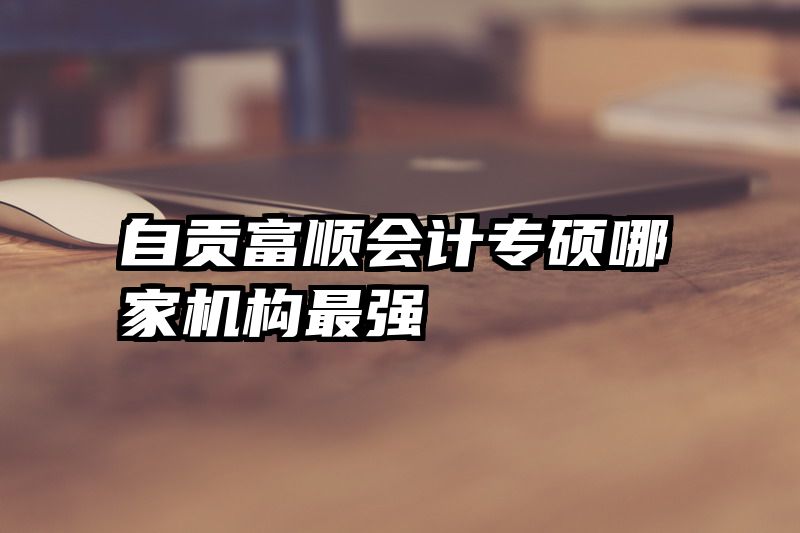 自贡富顺会计专硕哪家机构最强