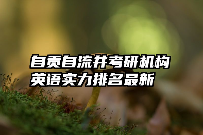 自贡自流井考研机构英语实力排名最新