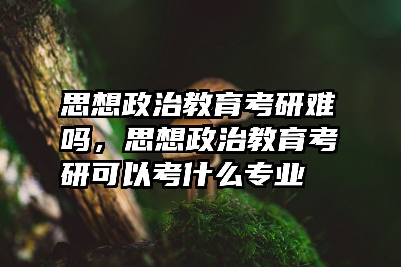 思想政治教育考研难吗，思想政治教育考研可以考什么专业