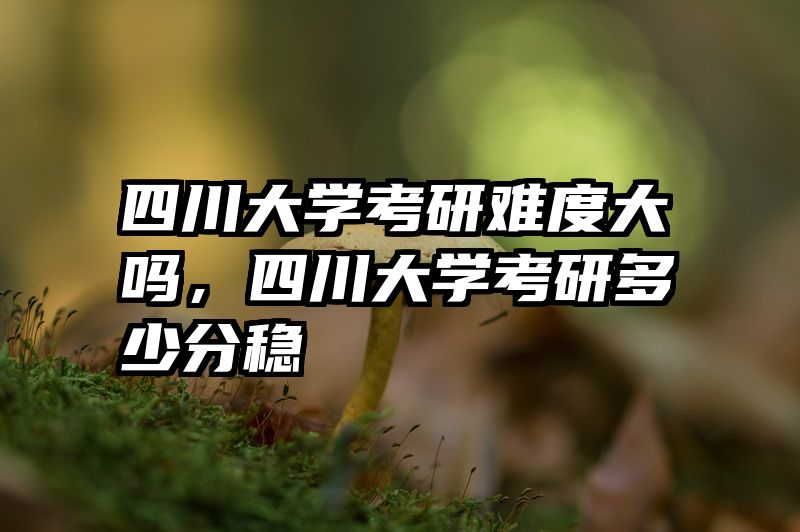 四川大学考研难度大吗，四川大学考研多少分稳