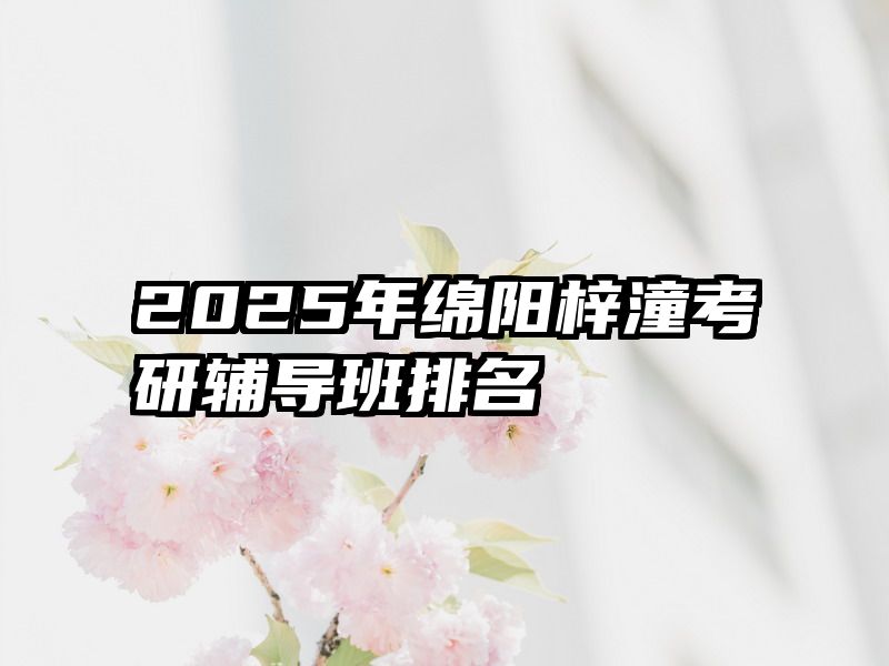 2025年绵阳梓潼考研辅导班排名
