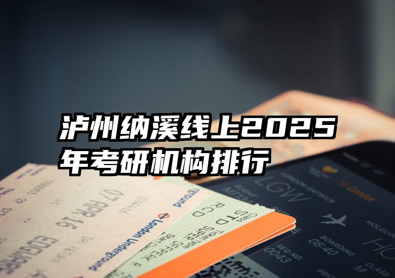 泸州纳溪线上2025年考研机构排行