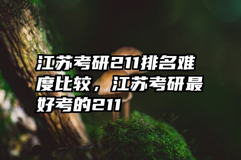 江苏考研211排名难度比较,江苏考研最好考的211