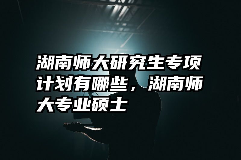 湖南师大研究生专项计划有哪些，湖南师大专业硕士