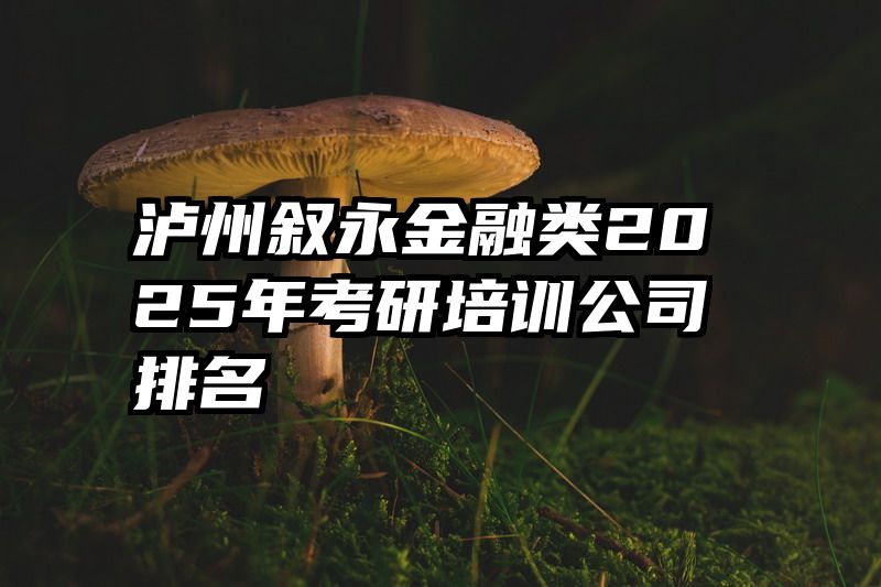 泸州叙永金融类2025年考研培训公司排名