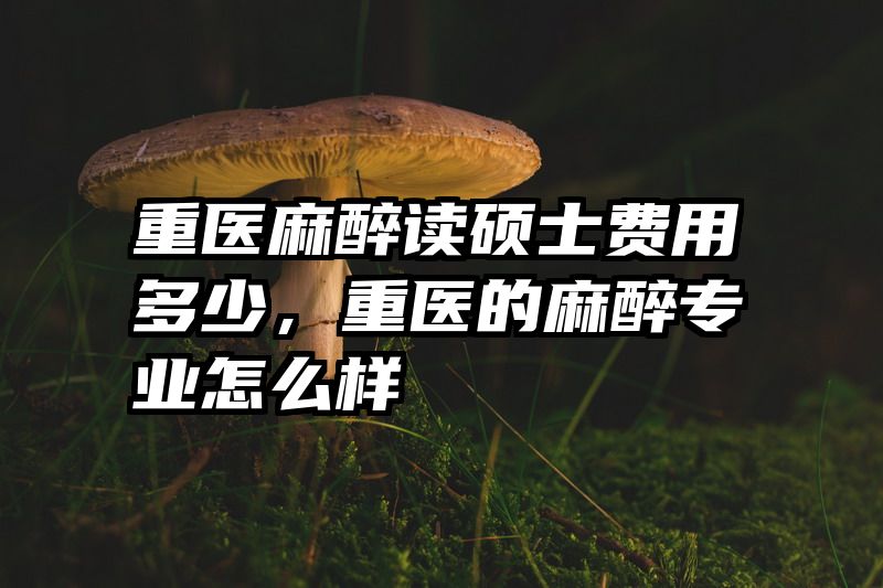 重医麻醉读硕士费用多少，重医的麻醉专业怎么样