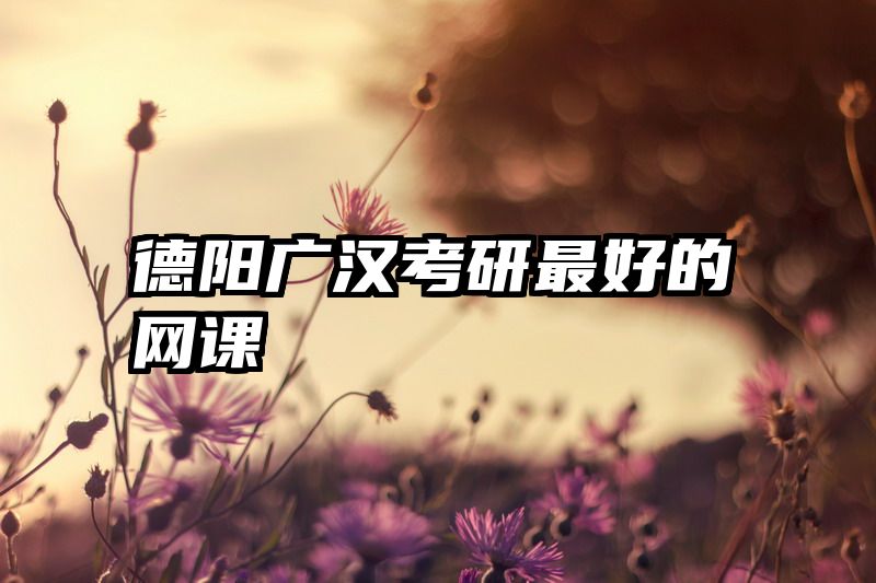 德阳广汉考研最好的网课
