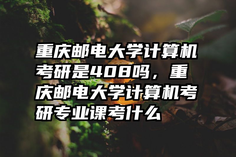 重庆邮电大学计算机考研是408吗，重庆邮电大学计算机考研专业课考什么